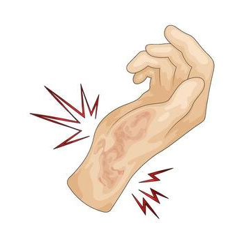 pain in hands vector